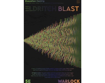 Hechizo de brujo Eldritch Blast 5e Póster