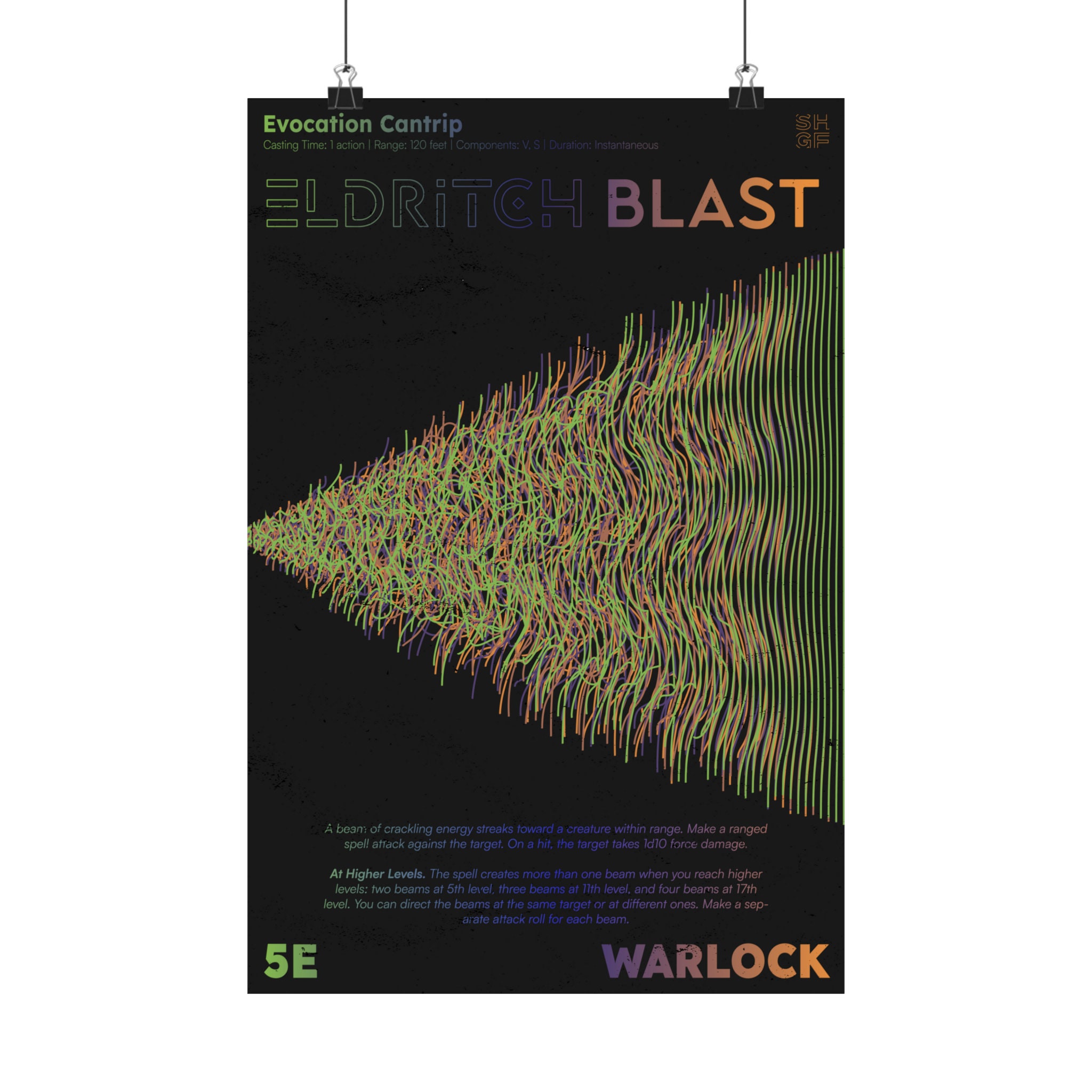 Eldritch Blast 5e Warlock Spell Poster - Etsy
