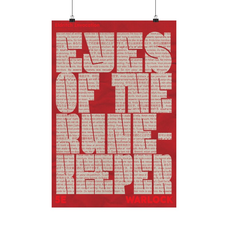 Eyes of the Runekeeper 5e Warlock Invocation Poster - Etsy