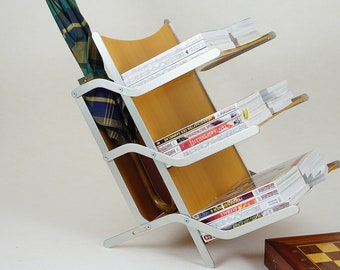 YCAMI Press Folding Magazine Rack Design Italy, 80s