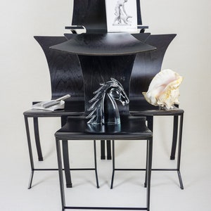 Postmodern Sculptural Plywood Chair from KFF Karl-Friedrich Set of 4, 1980s