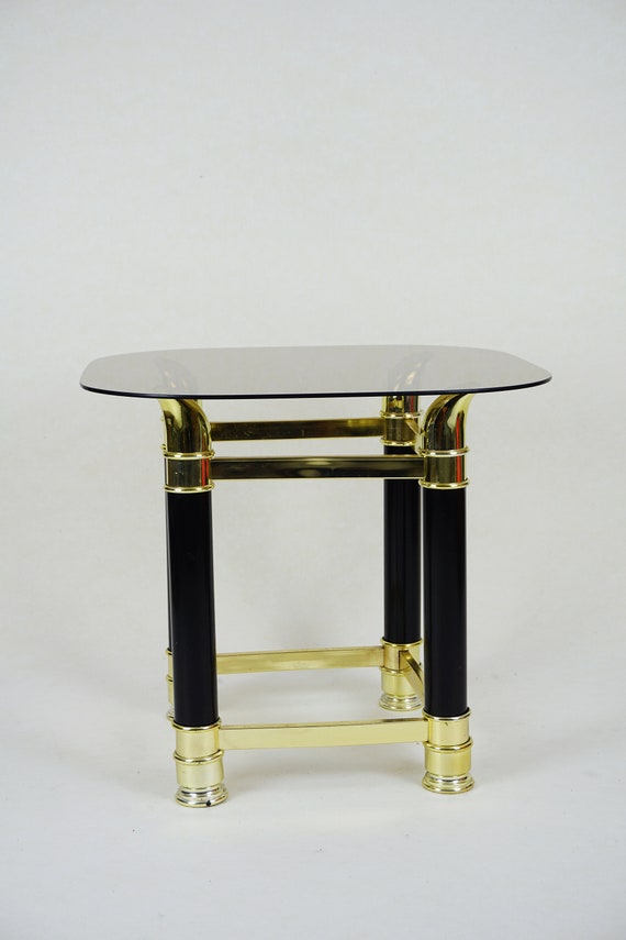 Tommaso Barbi Style Faux Tusk Glass Top Side Table - Etsy