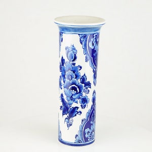 Vintage Delft Blue Hand Painted Vase, Holland