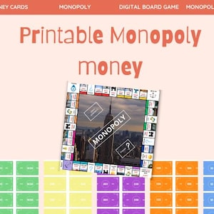 Monopoly Geld, Monopoly Banknoten nach Kundenwunsch, Monopoly Spielgeld, Brettspiel, Printable Geld, Monopoly Dollars, Monopoly Bills, Monopoly Cash
