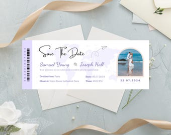 Save the date boarding pass, save the date, destination wedding, boarding pass, save the date card, editable invitation, wedding invitation