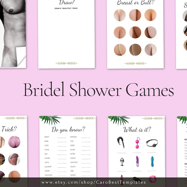 Bridal Shower Games, Bachelorette Games, Printable Wedding Shower Games, Bridal Party Games, Bride Groom Fun Games Bundle