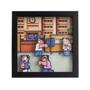 Pixel Frames 3D Shadow Box treet Gangs River City Ransom Halloween Prezenty