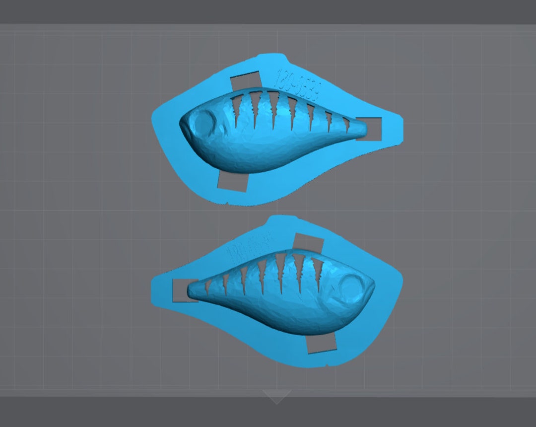 Perch Pattern 3D Stencil for 2 1/2 Lipless Shad 60mm Rippin' Rap Knock ...