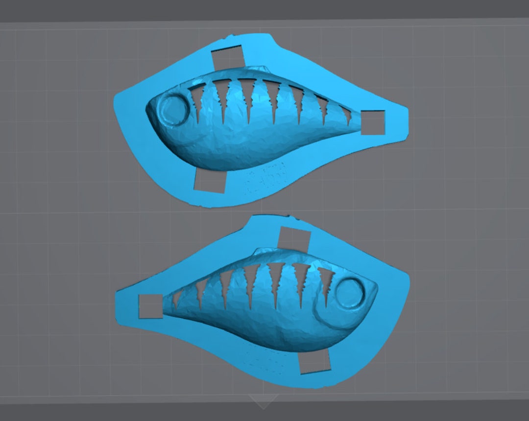 Perch Pattern 3D Stencil for 2 3/4 Lipless Minnow 70mm Rip Rap Knock ...