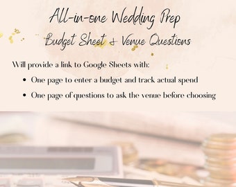 Wedding Budget Template & Venue Questions