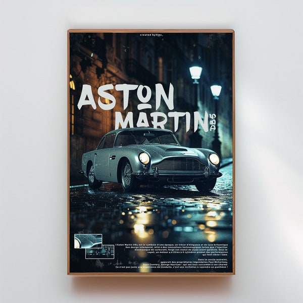 Aston Martin RB5 Poster, Voiture, Impression murale, Décoration murale minimaliste, Cadeau, Impression en téléchargement numérique,jamesbond