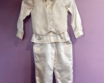 Vintage 1980’s satin tuxedo suit for child made in Melbourne