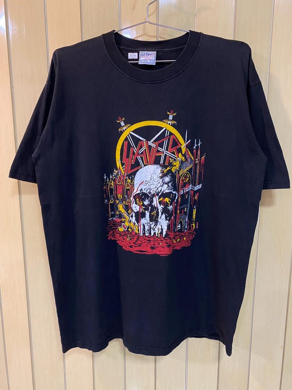 90's オフィシャル SLAYER バンド Tシャツ Very Rare!! Vintage 90s Slayer South of Heaven Album T Shirt Size