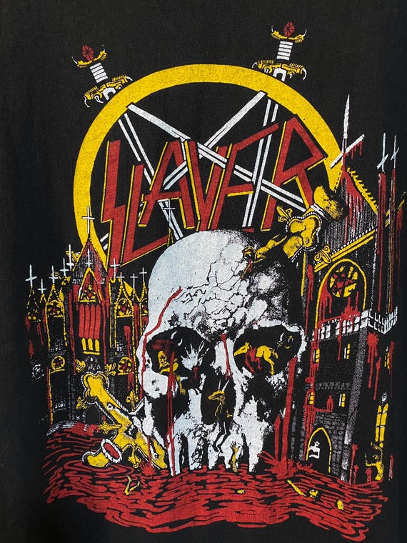 Very Rare!! Vintage 90s Slayer South of Heaven Album T Shirt Size