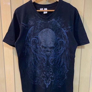Y2K grunge style Skull & Wing Men&#39;s T-Shirt M , Grunge , Y2K t shirt , Emo