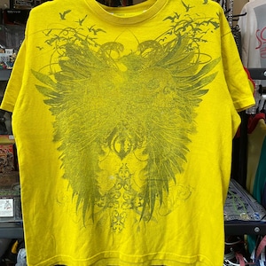 Y2K grunge style Skull & Wing Men&#39;s T-Shirt , Grunge , Y2K t shirt , Emo