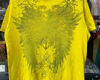 Y2K grunge style Skull & Wing Men's T-Shirt , Grunge , Y2K t shirt , Emo