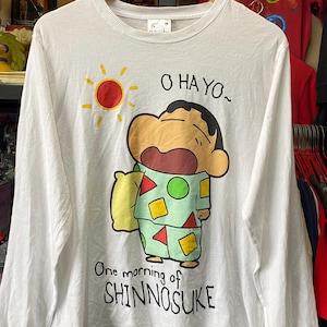 ヴィンテージ 00 年代 クレヨンしんちゃん 日本のコメディ アニメ マンガ T シャツ、ヴィンテージ アニメ T シャツ、サイズ L (米国サイズ)、ヴィンテージ しんのすけ T シャツ