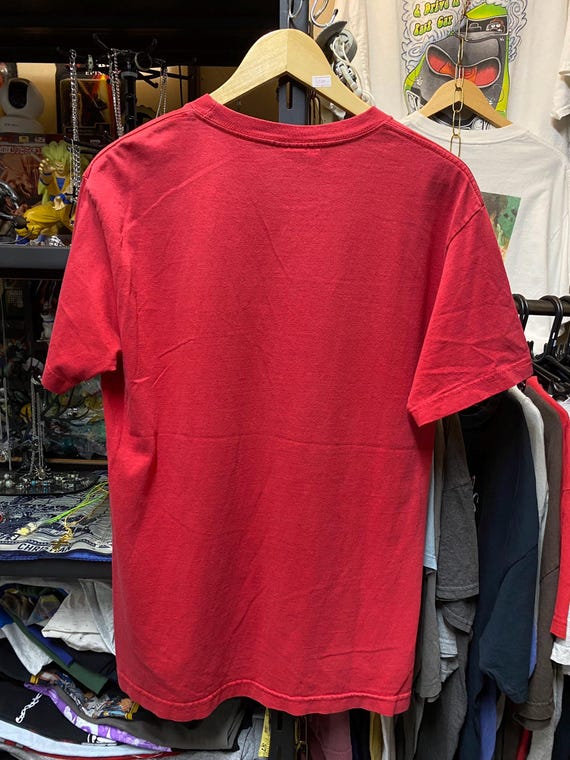 Vintage Black Label Shirt Mens Medium Red Spellout Skate Grunge