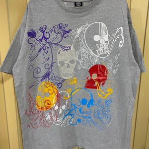 Y2K grunge style Skull & tree Men&#39;s T-Shirt 3XL=2XL(Us) , Grunge , Y2K t shirt , Emo