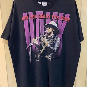 Vintage 90s Hank Williams Jr Concert Band T-Shirt Black XL , Single Stitch, Country , Western , honky-tonk , gospel , blues , rockabilly