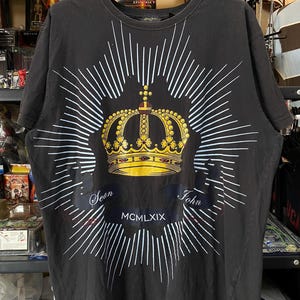 Y2K grunge style Crown Graphic Print Men&#39;s T-Shirt 2XL=XL(Us) , Grunge , Y2K t shirt