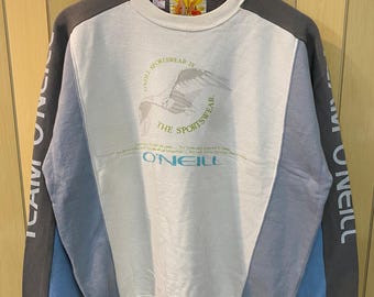 Felpa vintage anni '90 Team Oneill taglia L (rara), maglietta da surf vintage, stile surf