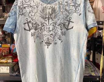 Y2K grunge style Skull & Cross Men's T-Shirt Size L , Grunge , Y2K t shirt , Emo