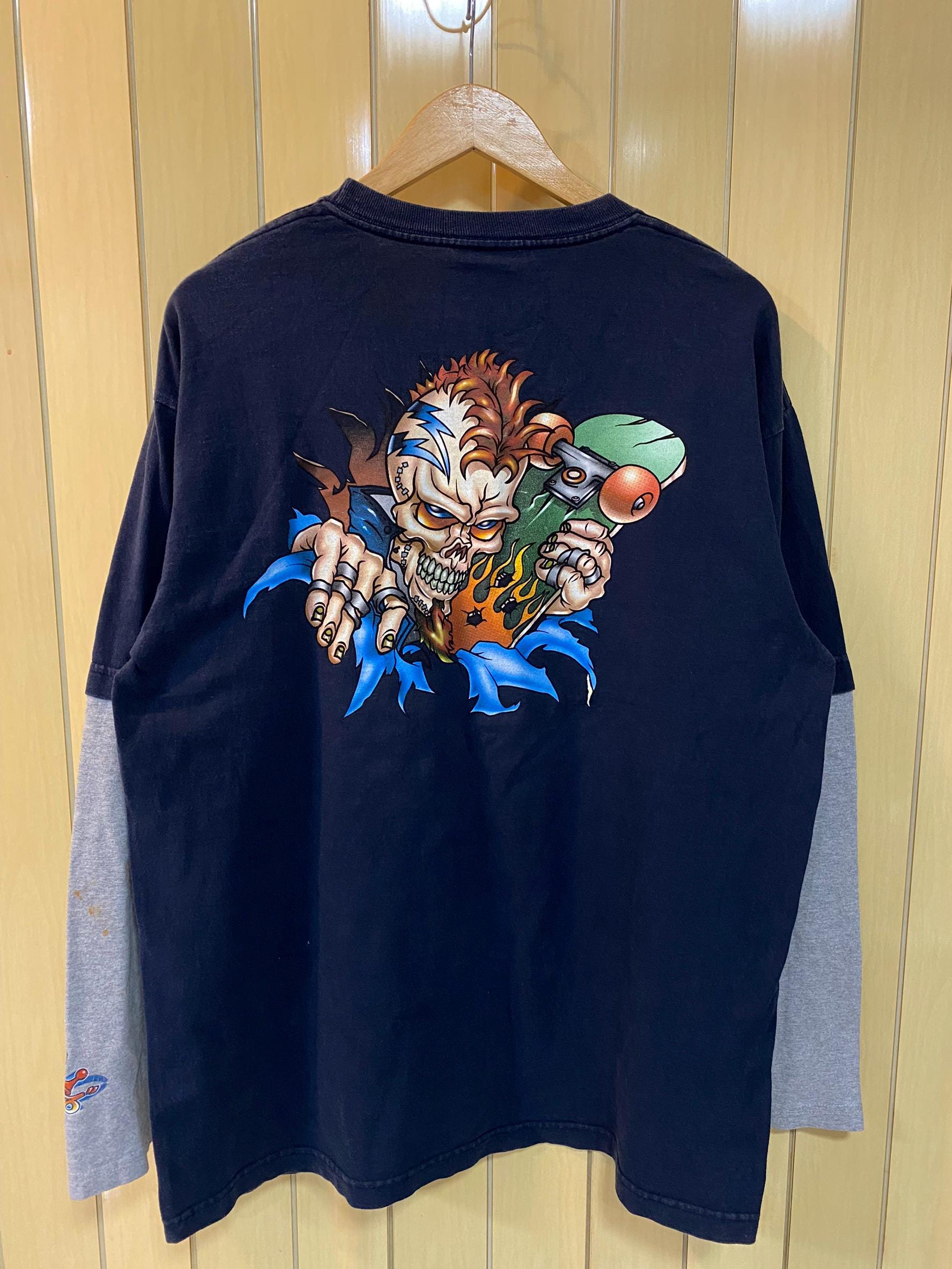 90s】USA製 FLAMEHEAD キャラクタープリント 長袖 Tシャツ 【公式通販】