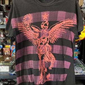 Y2K grunge style Skeleton & Wing Men&#39;s T-Shirt M , Grunge , Y2K t shirt , Emo