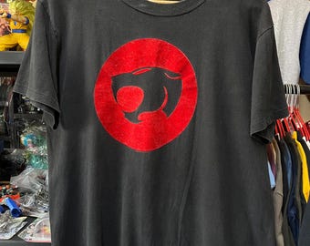 Maglietta vintage con logo Thundercats 1999, Thundercats, maglietta promozionale dei cartoni animati, serie TV di fumetti anime, maglietta vintage Thundercats