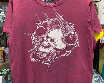 Y2K Miami Ink grunge style Skull & Wing Men's T-Shirt , Grunge , Y2K t shirt , Emo