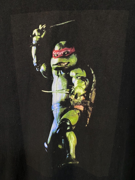 Vintage Y2K Supreme Raphael Ninja Turtle T-shirt XL , Skateboard T