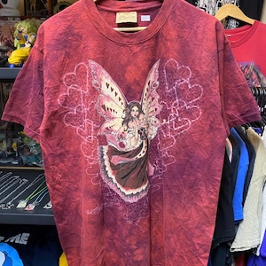 Vintage The Mountain Red Fairy Amy Brown T Shirt , Made in USA , Outdoorsman , Angel