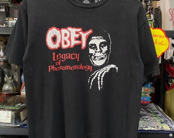 Misfits x OBEY Legacy of Phenomenology T-Shirt M black , MISFITS  , music punk , Punk Grunge Skull , Horror punk , band tee