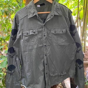 Y2K Grunge Style Skull Graphic Men&#39;s Shirt XL , Grunge , Y2K shirt , Emo