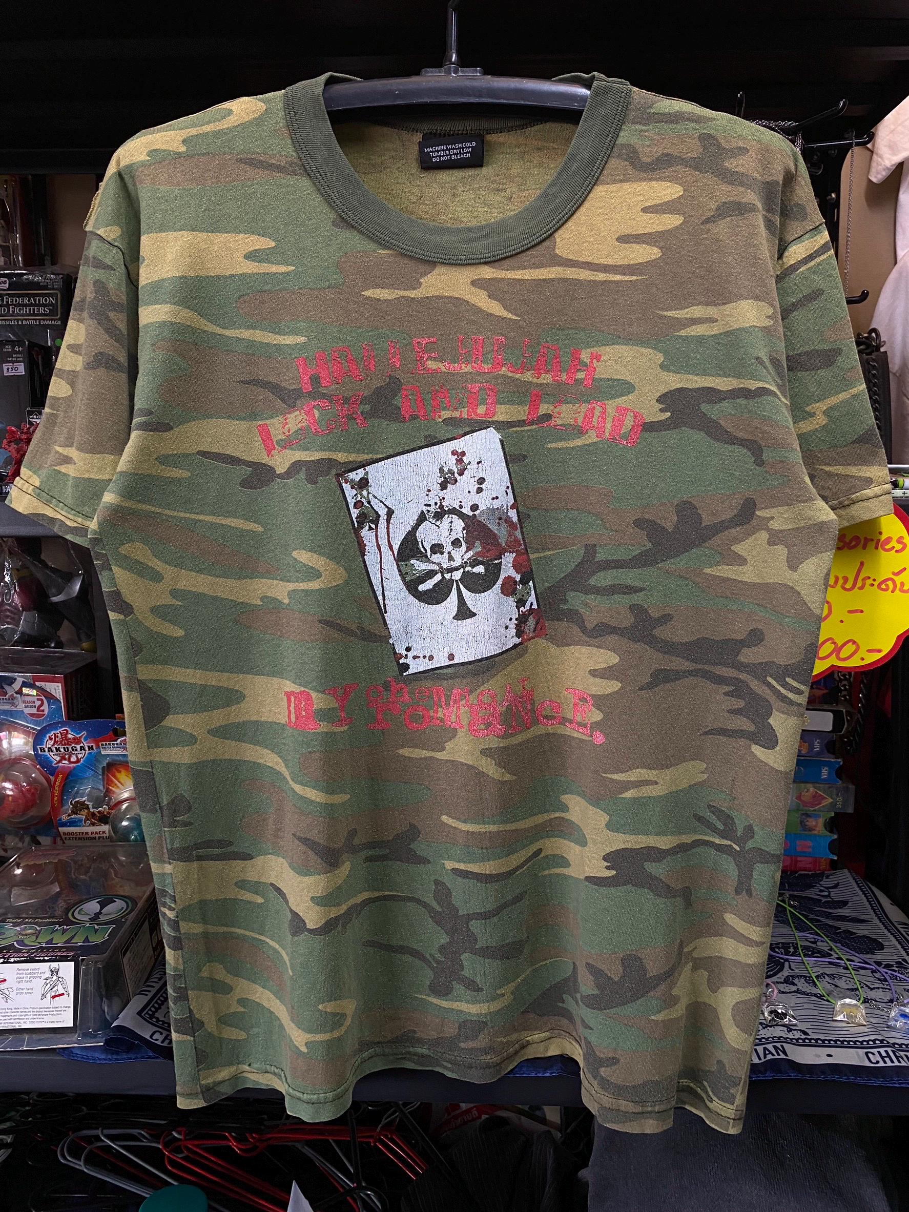 Vintage 00s My Chemical Romance Camo Collection T Shirt Size M 