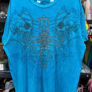 Y2K grunge style Skull & Cross Men&#39;s T-Shirt , Grunge , Y2K t shirt , Emo