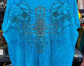 Y2K grunge style Skull & Cross Men's T-Shirt , Grunge , Y2K t shirt , Emo