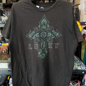 Vintage Y2K Lucky Cross grunge style Men&#39;s T-Shirt , Grunge , Y2K t shirt