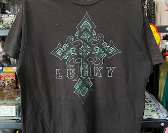 Vintage Y2K Lucky Cross grunge style Men's T-Shirt , Grunge , Y2K t shirt