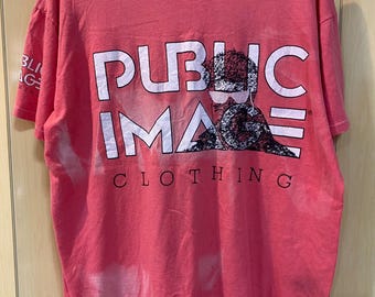 Vintage 90s Public Image Streetwear T-Shirts , Skate Tee , American Lifestyle Clothing Style OG Logo Streetwear Style Outfits