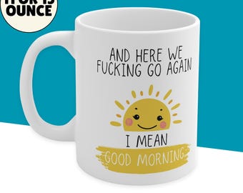 Tazza da caffè divertente per il buongiorno: regalo sarcastico per l'ufficio