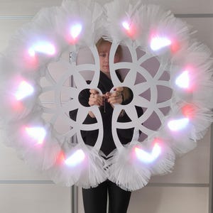 LED Feather Fans – Light Up Dance Props, Stage & Burlesque Show image 2