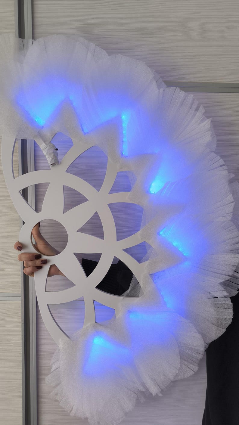 LED Feather Fans – Light Up Dance Props, Stage & Burlesque Show image 4