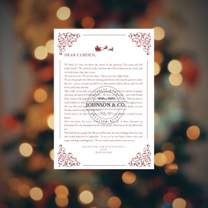 A carta da "Equipe Papai Noel"