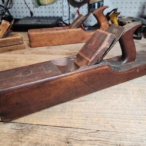Vintage Auburn Tool Co. New York, 16&quot; Jack Plane, oud gereedschap, vliegtuig, houten vliegtuig houtbewerkingsgereedschap, antieke gereedschappen, cadeau voor vader 0325-003