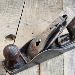 Vintage Dunlap Smooth Bottom Bench Plane Pat. No. 619.3726, Antique tool, Woodworking Tools, Woodworking Plane, 0321-022