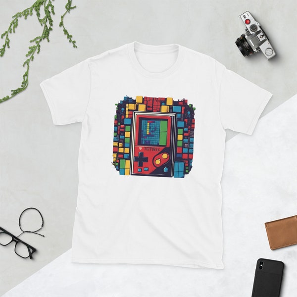 Tetris Blocks Nostalgic Unisex T-Shirt for Classic Gamers and Retro Enthusiasts