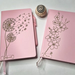 Personalized Faux Leather Journal | Custom Hardcover Notebook | Engraved Name Gift | A5 Lined Diary